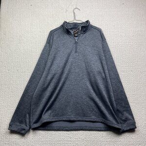 Head Half Zip Mid Layer Fleece Pullover Sweater Mens XXL Blue / Gray Outdoor